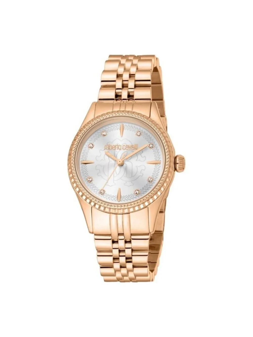 NWT Roberto Cavalli Logo Silver-tone Dial Ladies Watch
